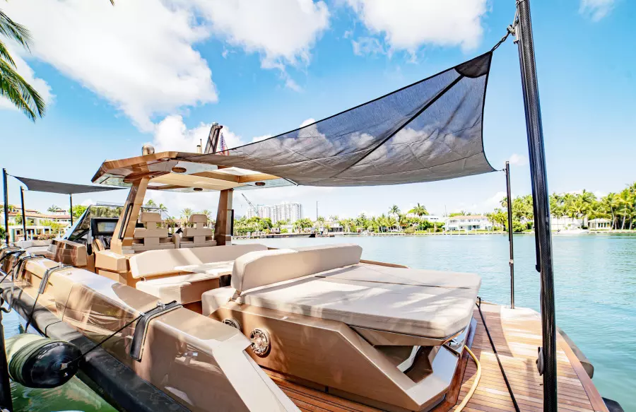 Rear Removable Sunshade w/Carbon Fiber Poles