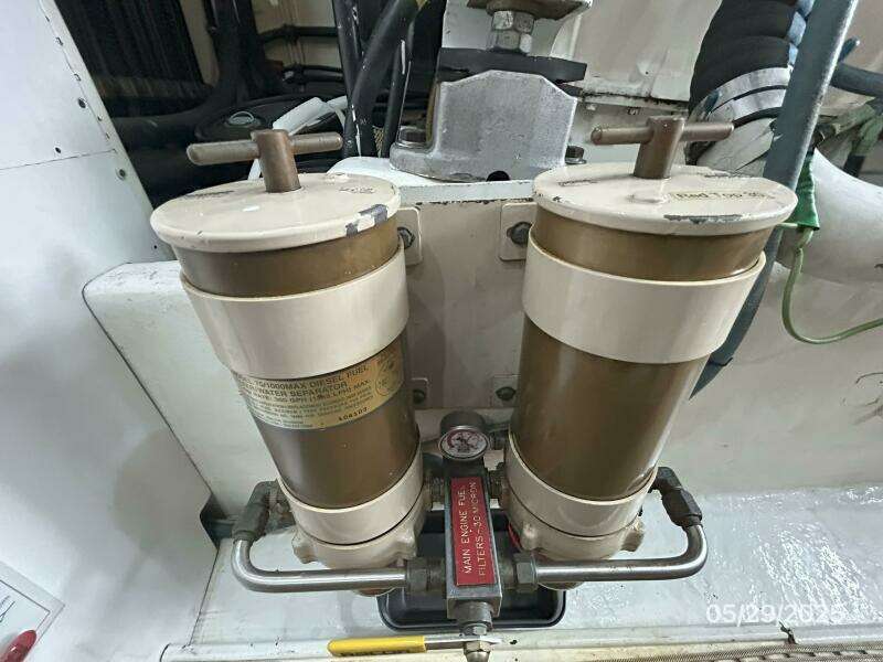58' West Bay starboard Racor fuel filters