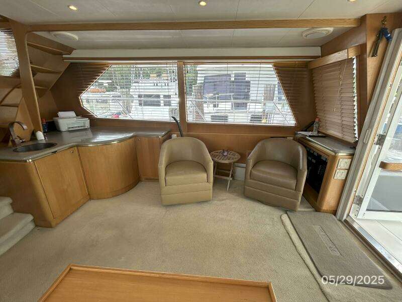 58' West Bay salon starboard