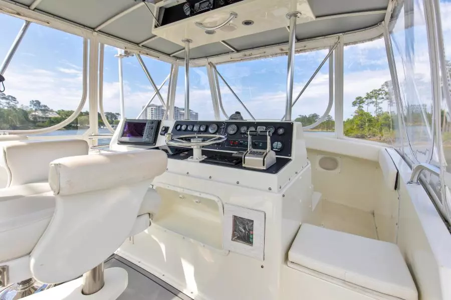 1981 Bertram 42 Convertible Balls To The Wall Flybridge Helm