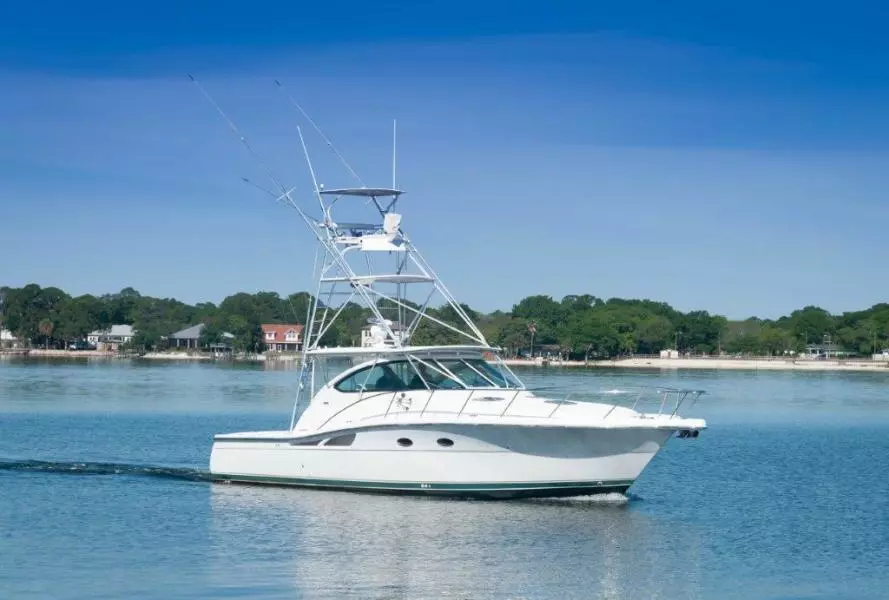 2003 Tiara Yachts 4200 Open  Kingfisher Stbd Profile