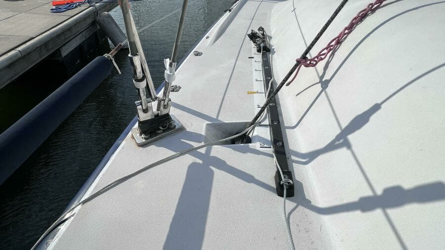 Port  / Head Sail Track and Towable jib Cart