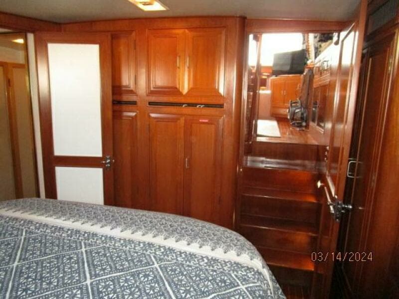 48' Camargue master stateroom forward