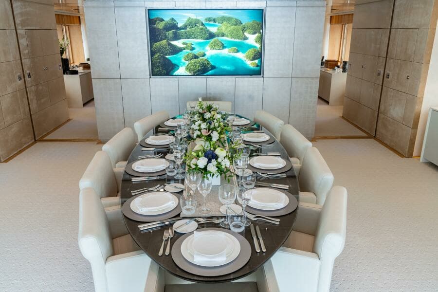 Loon 221' Main Deck Salon Formal Dinning