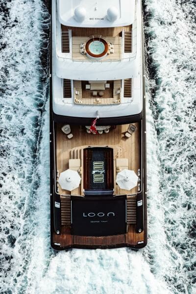 Loon 221' Main Deck Aft, Skylounge Deck Aft and Bridge Deck Aft