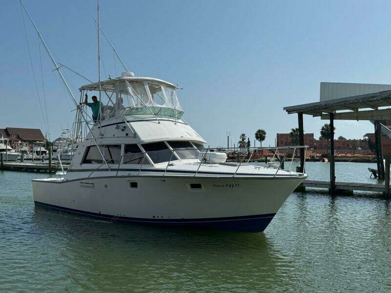 1983 Bertram 385 Convertible- Cast Off II-STBD Bow 1