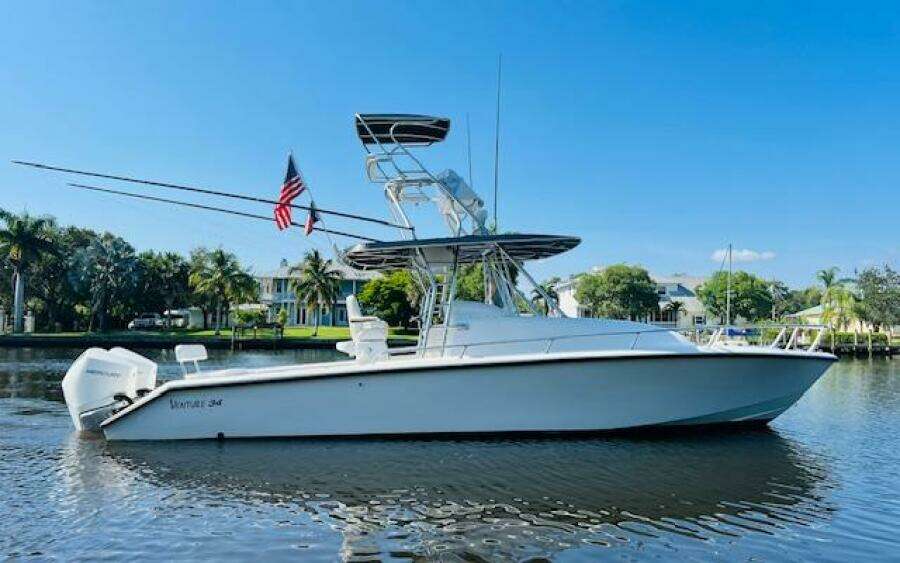 1999 Venture 34 Walkaround with Tower