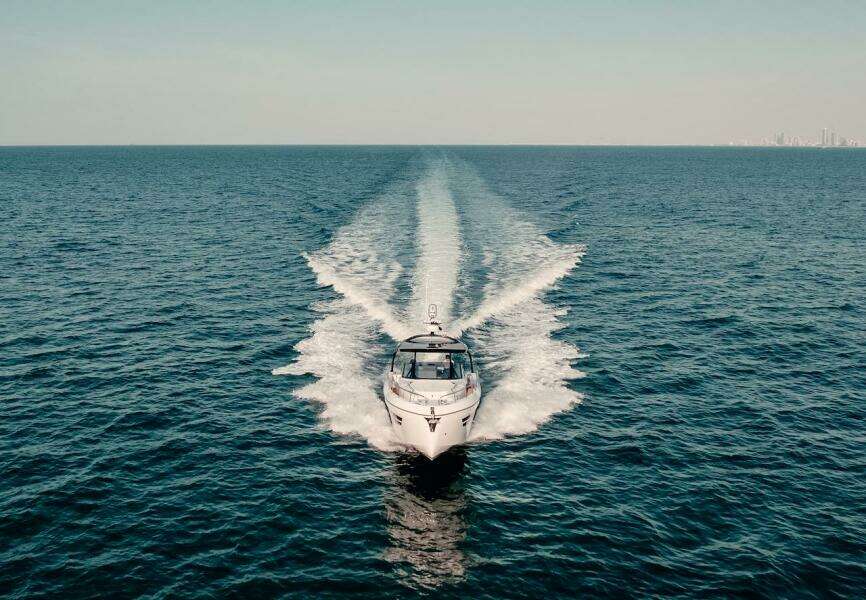 2024 Oryx 379 yacht cruising on open sea.