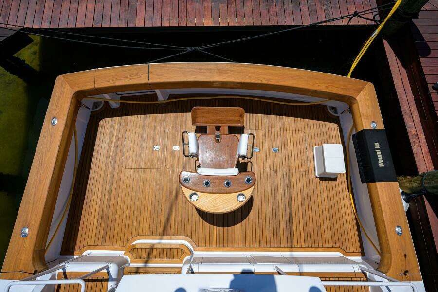 Top view of 2004 Viking 65 Enclosed Bridge w/Tower fishing deck.