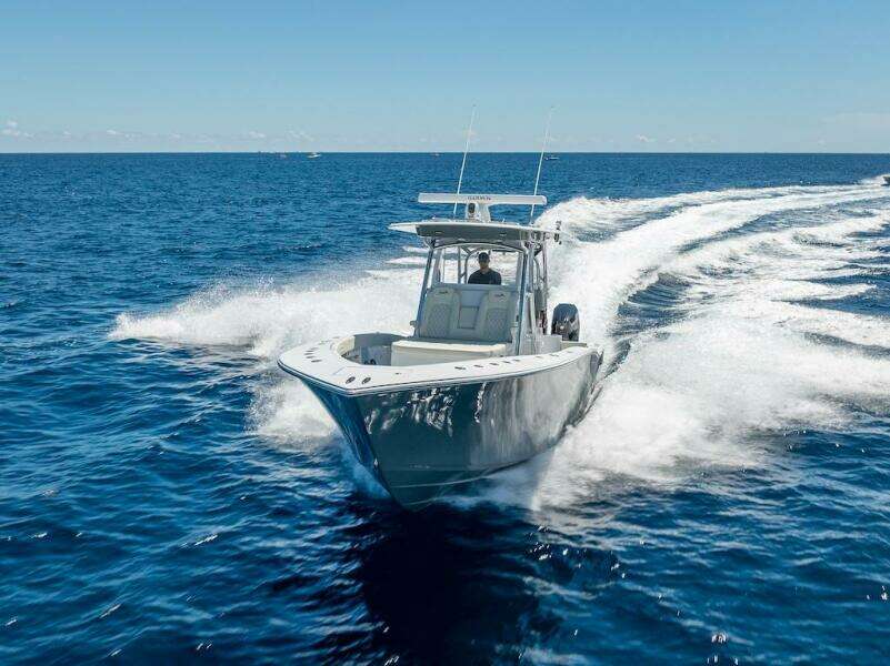 2025 Billfish 39 Center Console boat cruising on open ocean.
