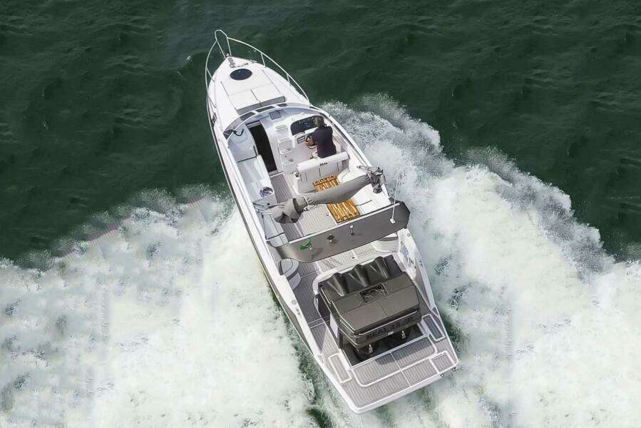 2023 Real 35 Special Deck (SD) boat cruising on open water.