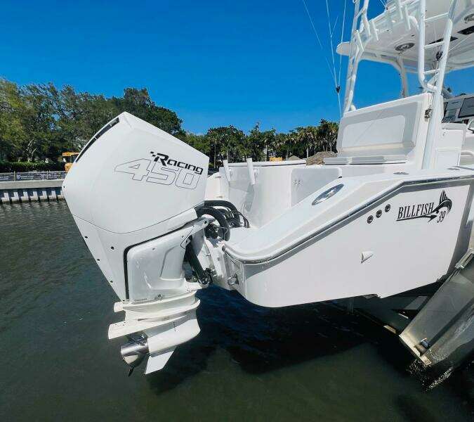 2015 Billfish 39 Custom CC boat with Mercury Racing 450 outboard engine.