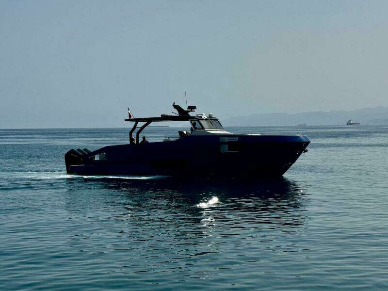 2025 Aicon Audace 50 yacht cruising on calm sea waters.