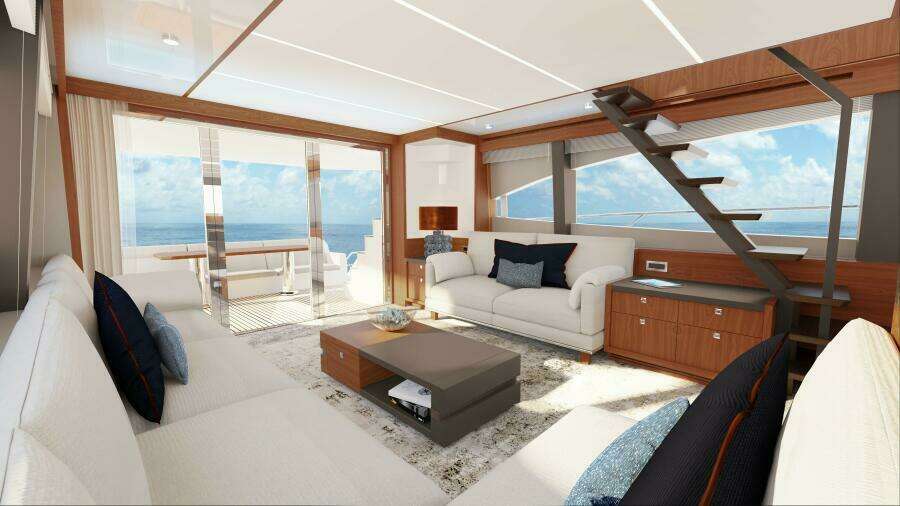 Salon Looking Aft   JOHNSON 70