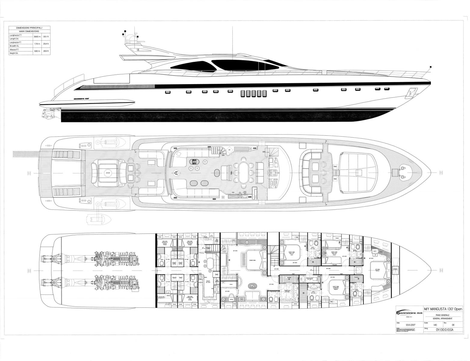 2007 Overmarine Mangusta 130