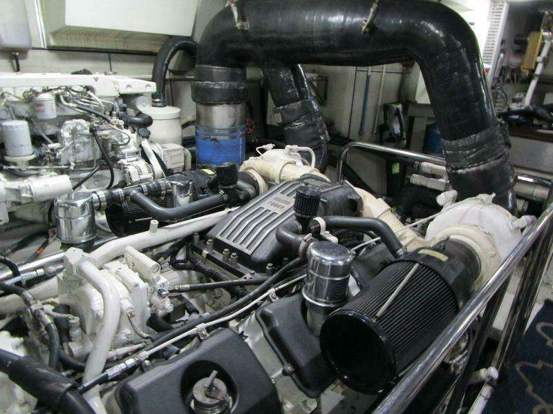 Stbd. Engine from Forward    