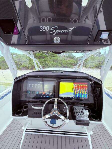2022 Nor-Tech 390 Sport Center Console dashboard with advanced navigation and control systems.