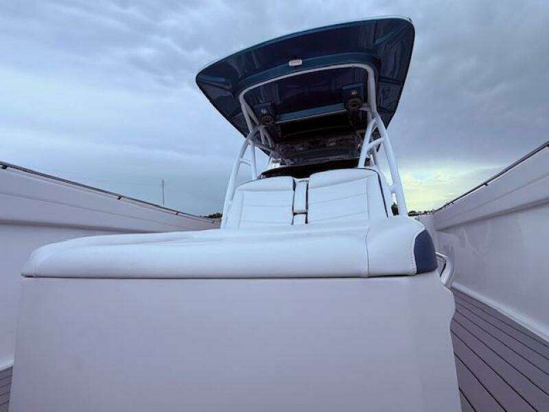 2022 Nor-Tech 390 Sport Center Console boat with sleek seating and modern design.