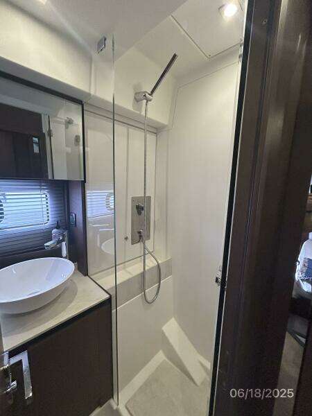 42' Prestige master stateroom head-shower