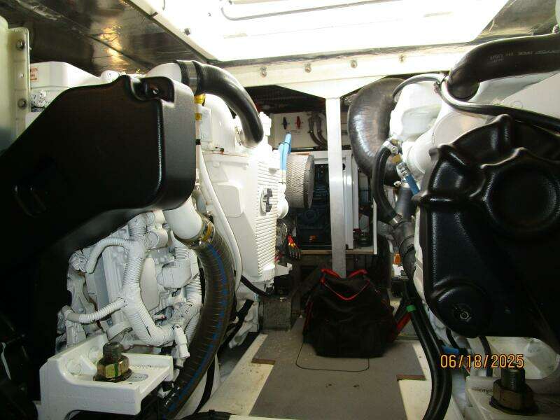 42' Prestige engine room forward