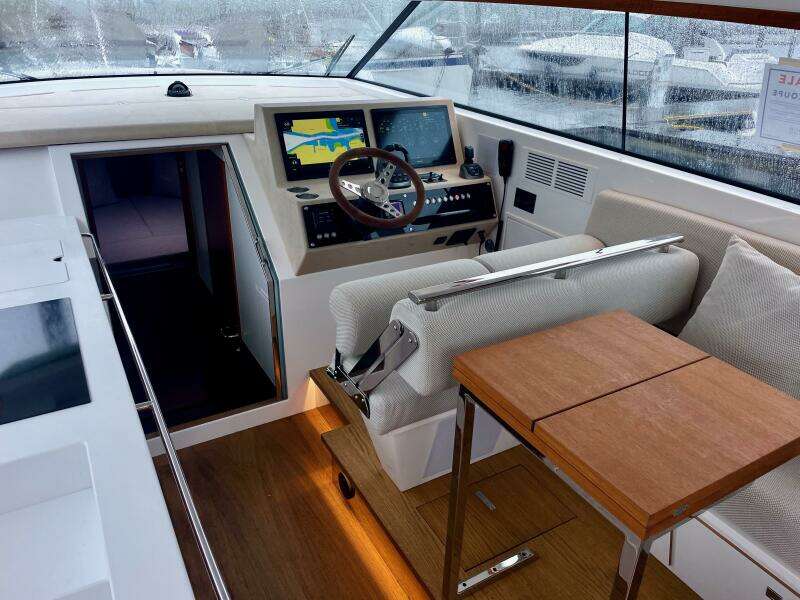 2023 Delta Powerboats 33 Coupe London Calling starboard helmdeck