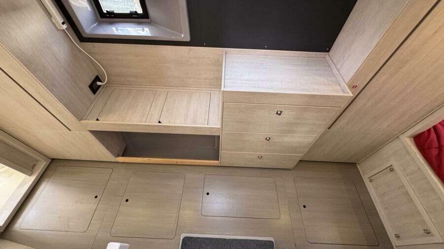 2018 Leopard Power Cat Starboard Side Companionway Storage