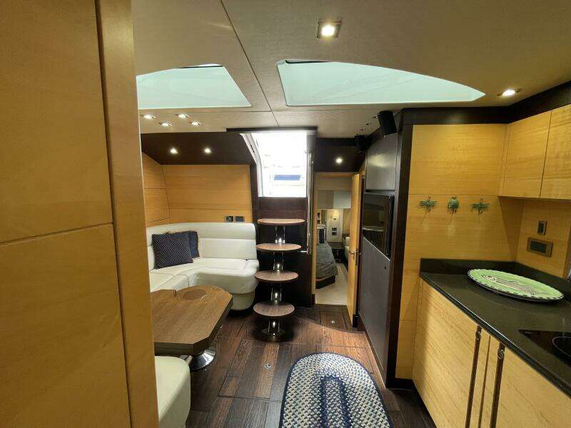 2015 Sunseeker San Remo SONYA interior looking aftward