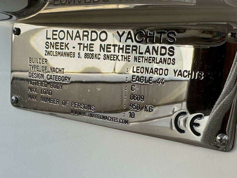 Leonardo Yachts Builder's Plaque