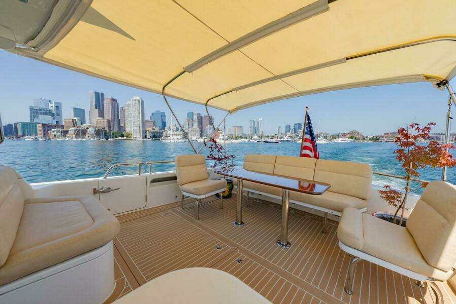 Aft Seating With Bimini