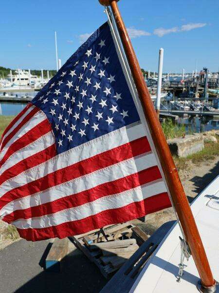 Ensign And Bette Fleming Teak Staff