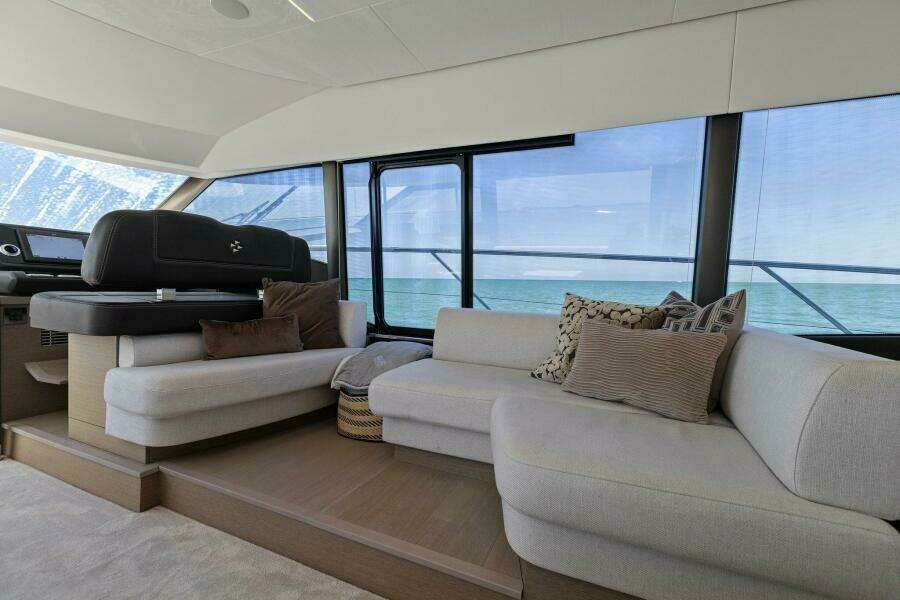 2022 59 Prestige Flybridge - How Sweet It Its - Aft Seating
