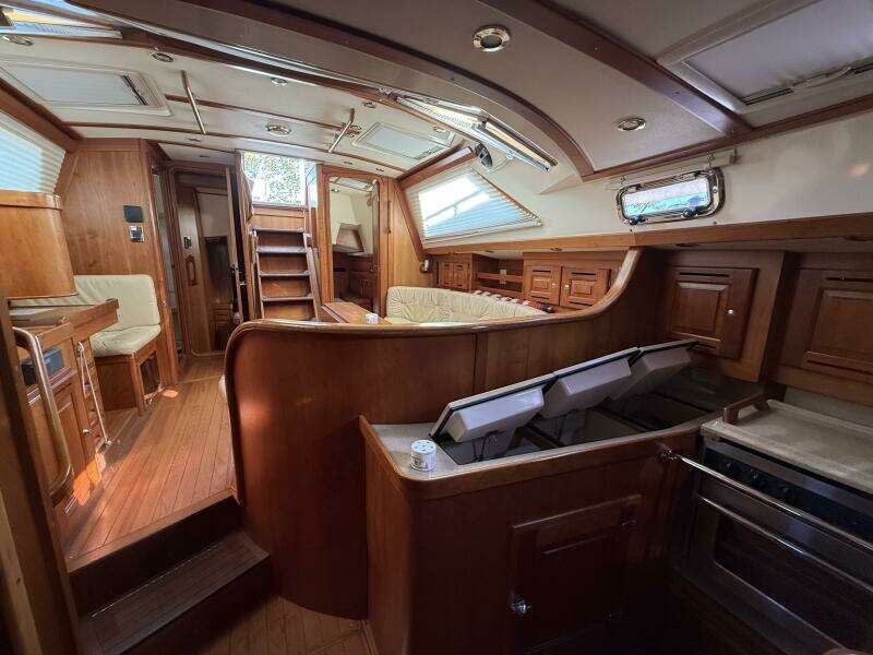 2011 Tartan 47 Glory galley looking aftward