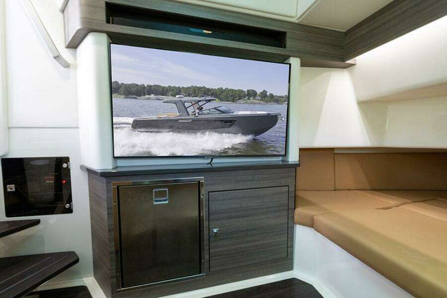 Entertainment center in the cabin