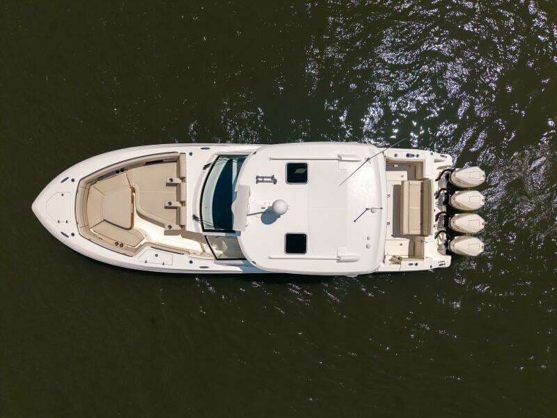 Boston Whaler 380 Realm- Aerial View