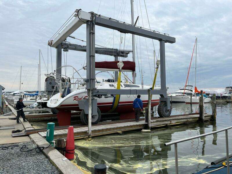 37' Hunter hauled out4