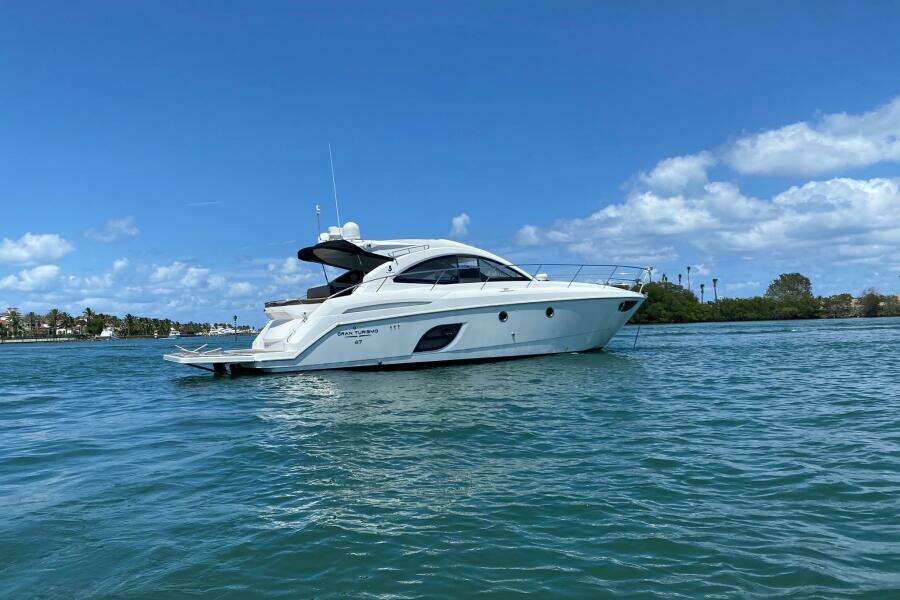 2014 Beneteau Gran Turismo 44 yacht cruising on a sunny day.
