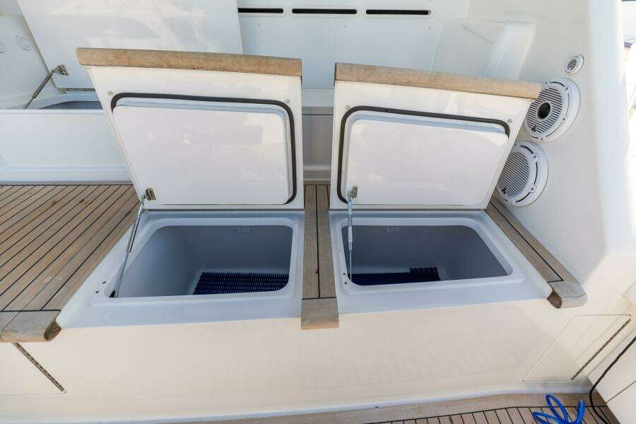 2013 Viking 76 Convertible- REEL FIRE- Cockpit Storage