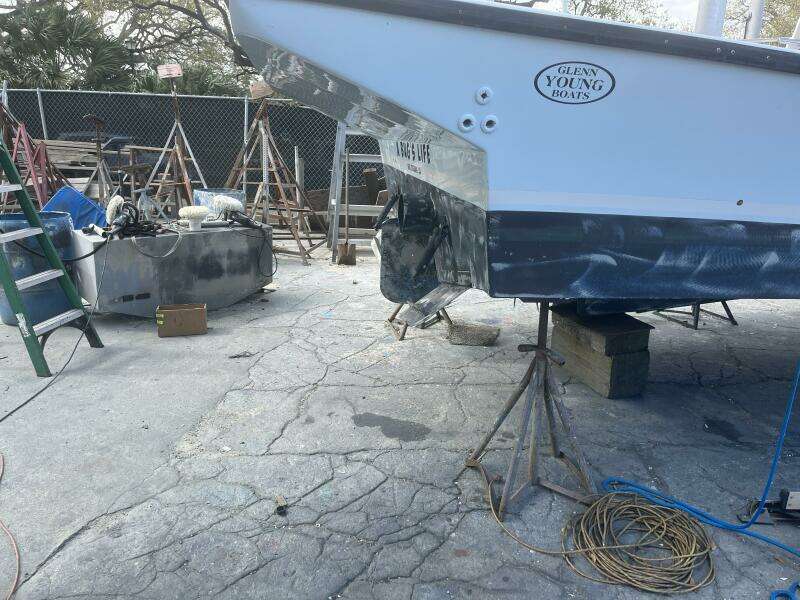 2008 Glenn Young 32 Skiff - Starboard Side Out of the Water