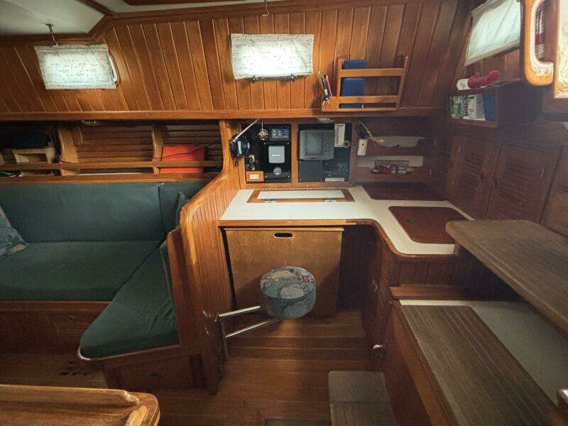 Chart table with seat