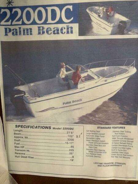 2003 Palm Beach 22DC White Cap