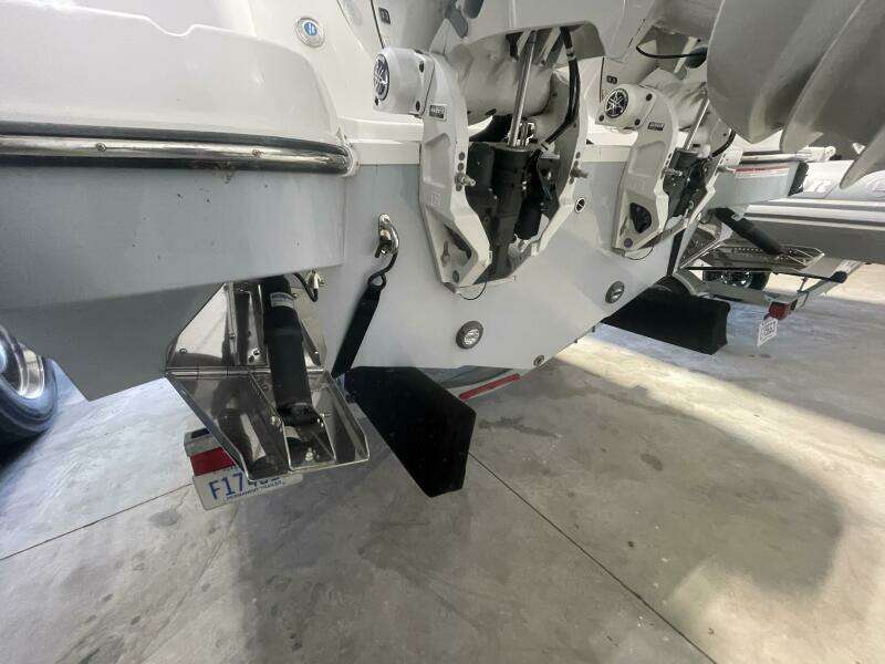 Trim Tabs and Transom Hardware – Stingray Boat Underside View