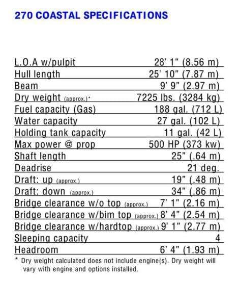 2008 Wellcraft 270 Coastal O/B