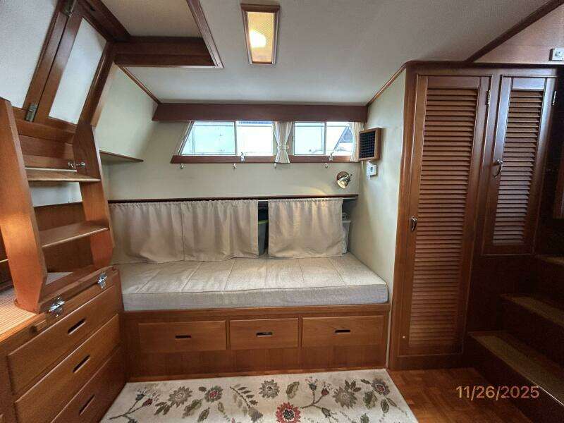 42' Grand Banks master stateroom port