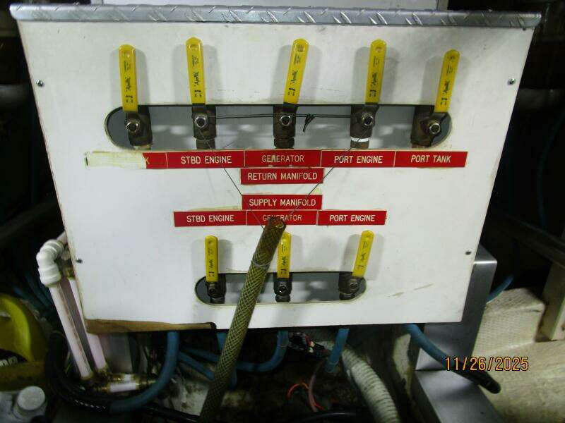 42' Grand Banks fuel manifold