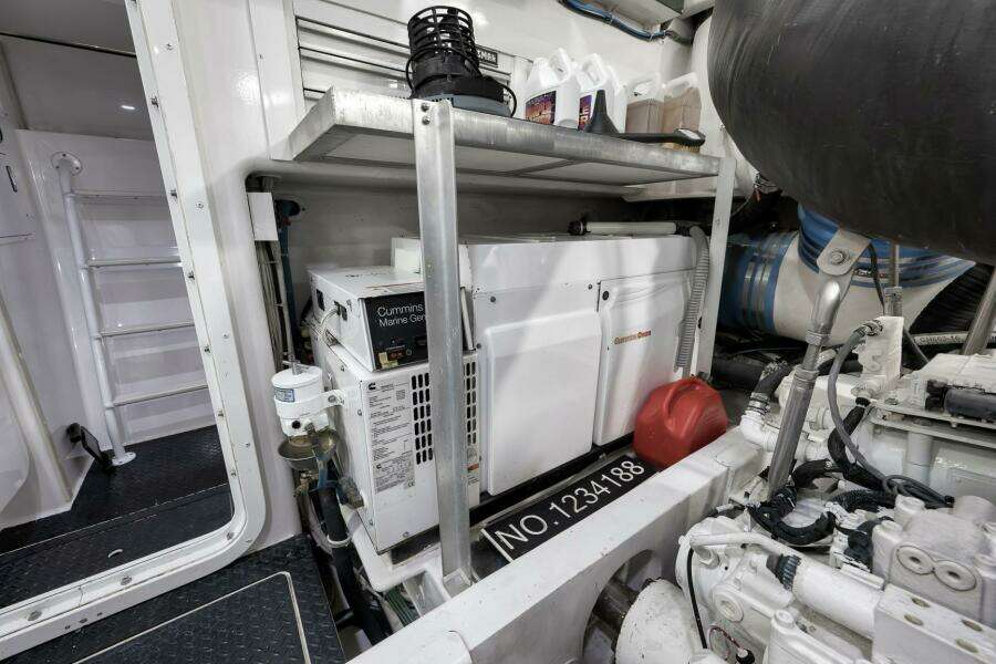 2011 Viking 76 Enclosed Bridge- TEUSEAS- Engine Room