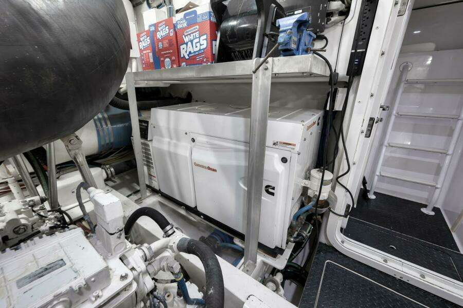 2011 Viking 76 Enclosed Bridge- TEUSEAS- Engine Room