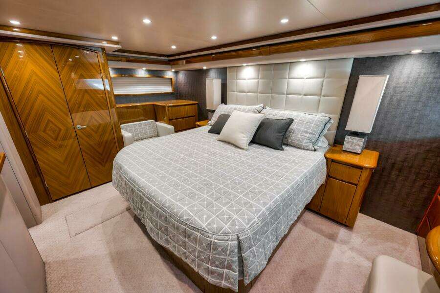 2011 Viking 76 Enclosed Bridge- TEUSEAS- Master Stateroom