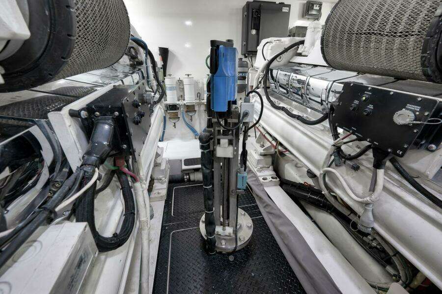 2011 Viking 76 Enclosed Bridge- TEUSEAS- Engine Room