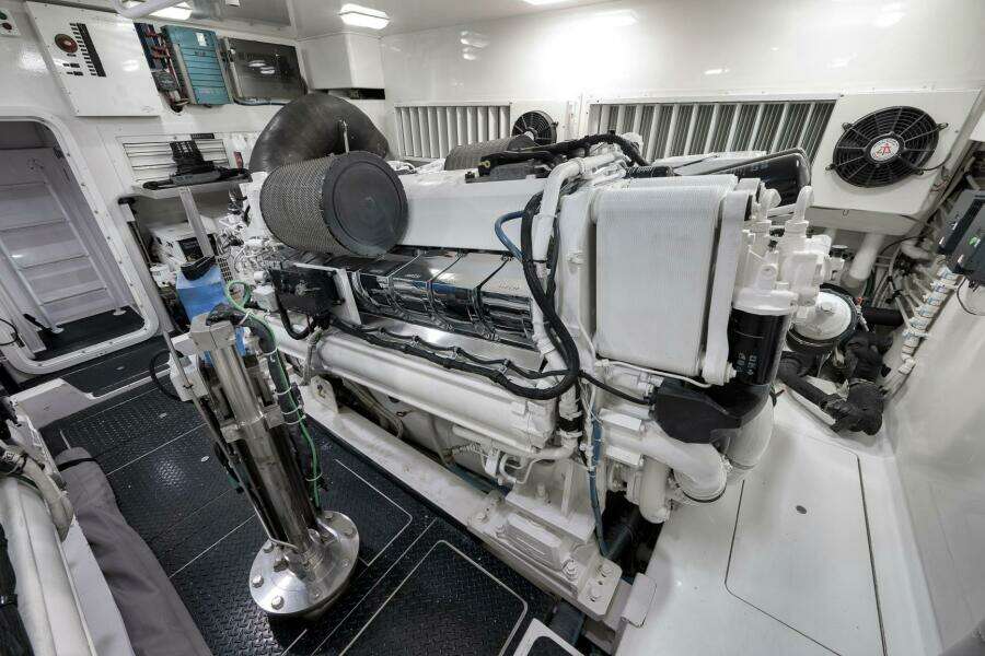 2011 Viking 76 Enclosed Bridge- TEUSEAS- Engine Room