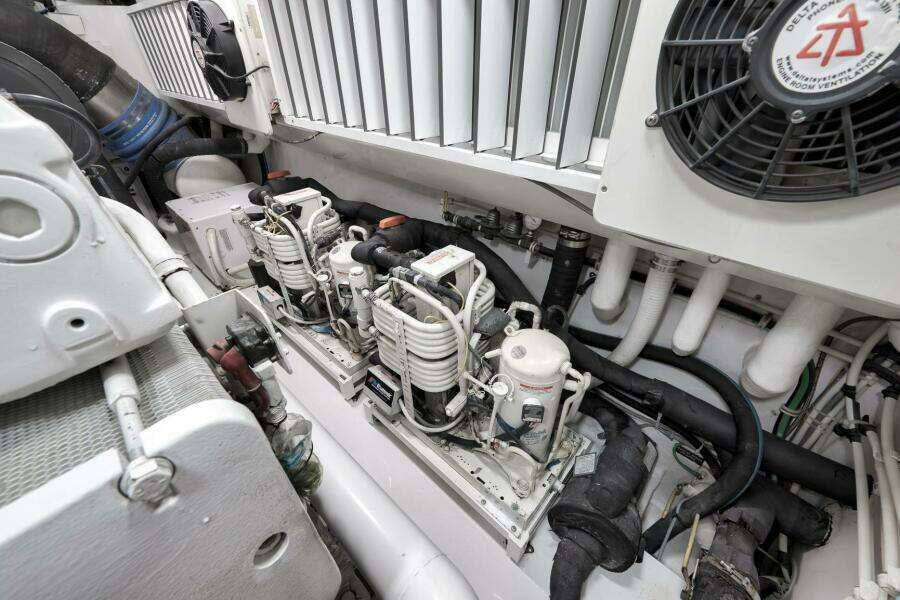 2011 Viking 76 Enclosed Bridge- TEUSEAS- Engine Room